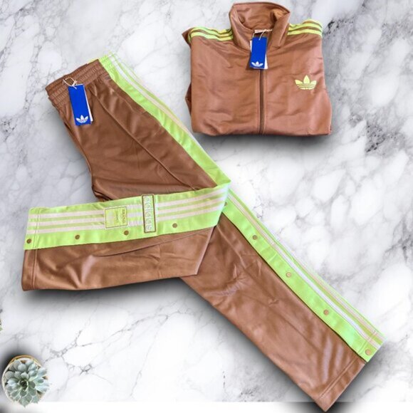 NWT 2 PIECE ADIDAS ORIGINAL FIREBIRD JACKET & PANTS TRACK SUIT SET MATCHING LADY - Picture 2 of 8